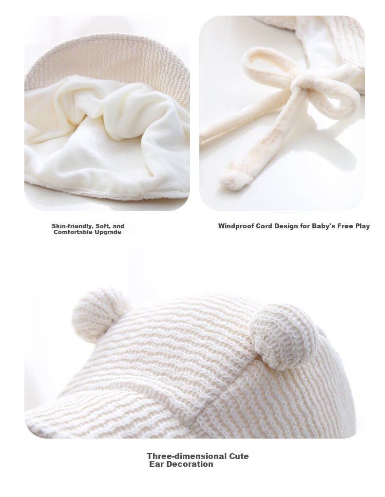 Benaxi Baby Hat Spring and Autumn Newborn Boys Small Age Infant Knitted Wool Hat Warm Ear Protection Girls Autumn Winter 11