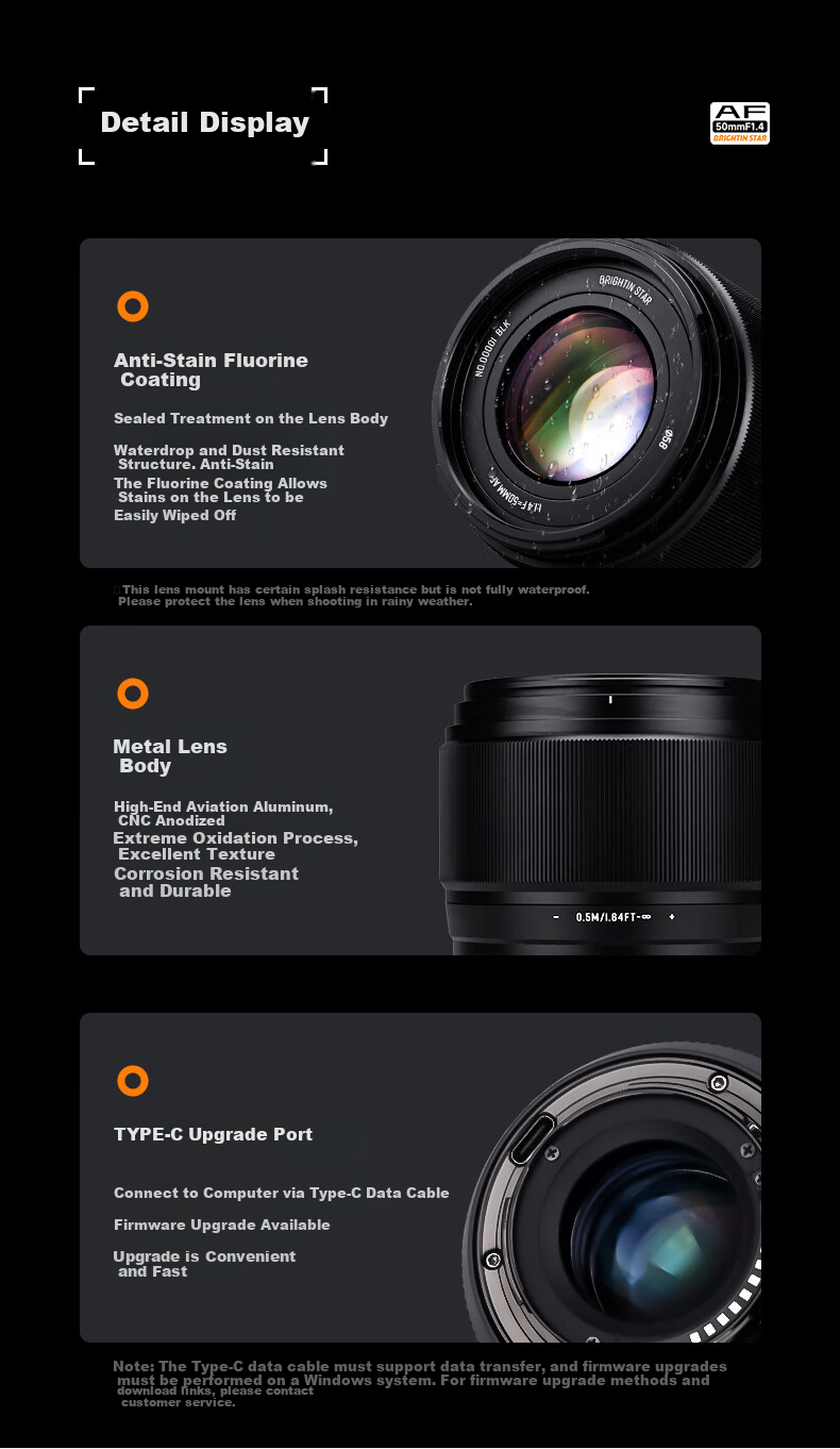 Xingyao Optical Xingyao AF 50mm F1.4 Autofocus Large Aperture Portrait Prime Lens for Sony Mount 16