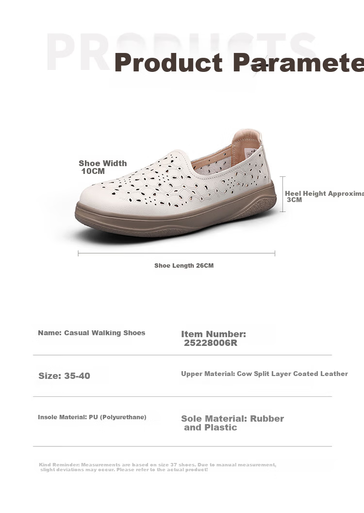 Zulijian Elderly Shoes Spring Summer New Breathable Leather Slip-On Soft Sole Soft Surface Fashion Middle-Aged and Elderly Women's Shoes 7