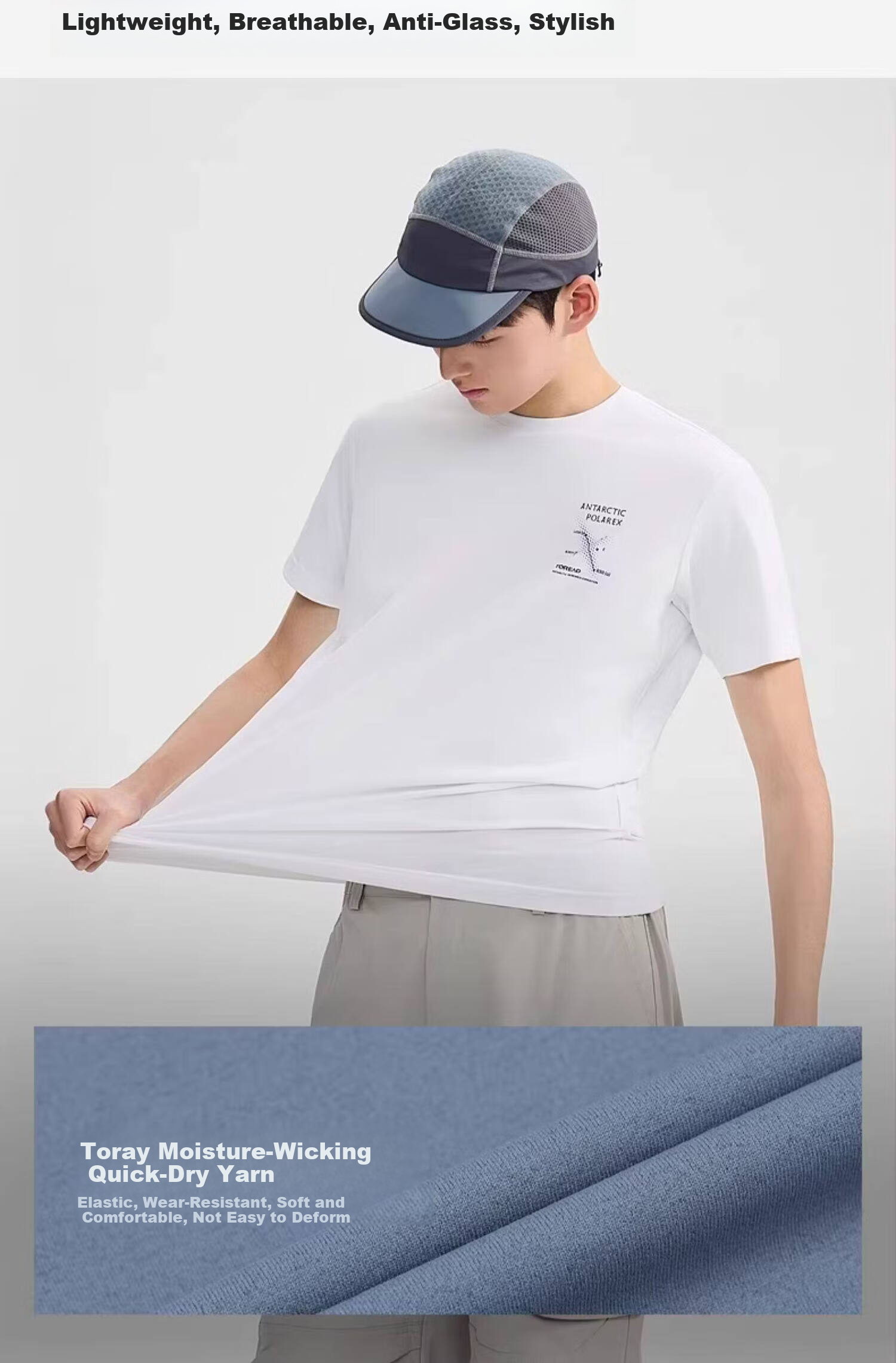 TOREAD Quick-Dry Short Sleeve T-Shirt Outdoor Sun Protection Antibacterial Moisture-Wicking Sports Summer Half Sleeve Top Ice Green Women XL 8