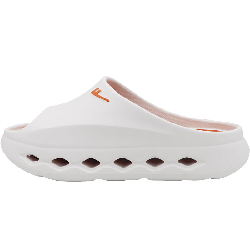 Warrior Men's Slippers Soft Home Shower Shoes Simple Outdoor Casual Sandals SDJ-0532 White Orange 42-43
