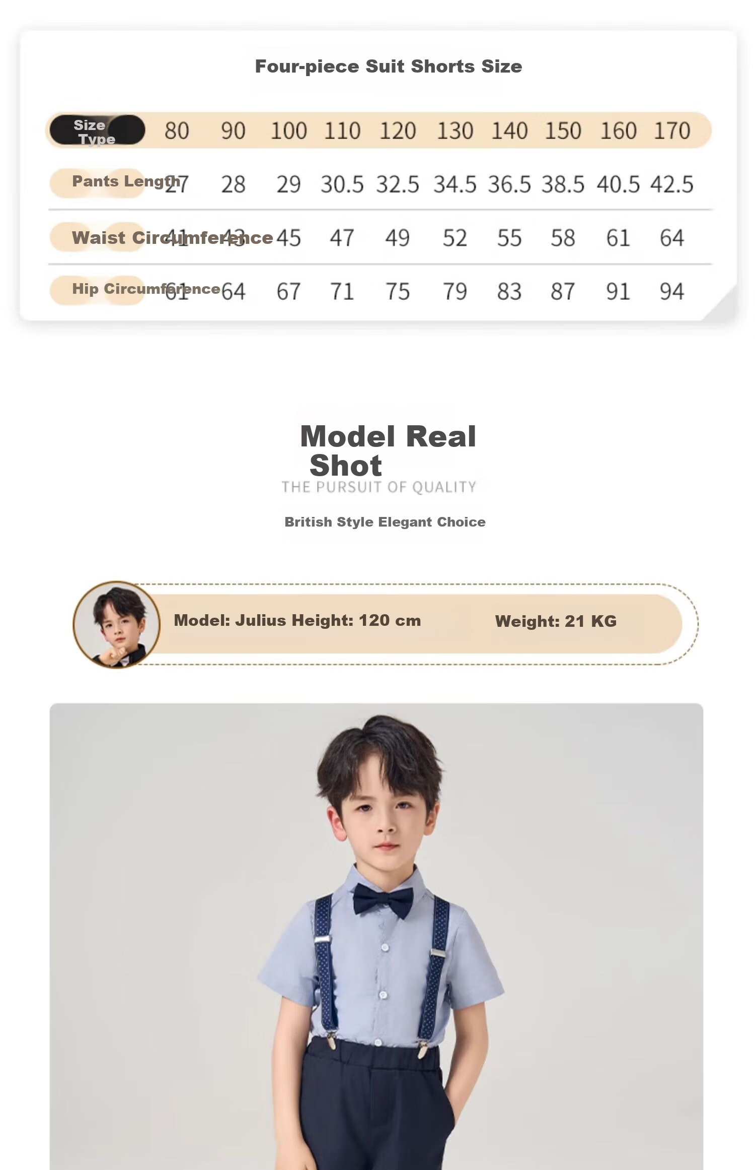 Romon Boys' Children's Performance Suit Boys' Birthday Flower Boy Kindergarten Graduation Suit Navy Blue 160 6