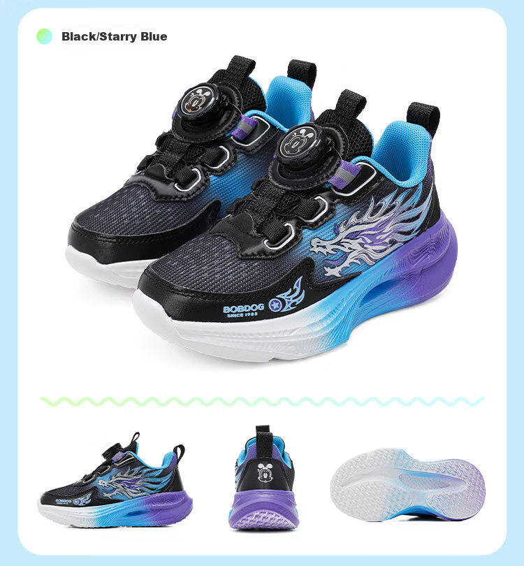 BOBDOG Kids Girls Spring Trendy Running Shoes Comfortable Casual Children's Sports Shoes 102561015 Candy Purple/White Size 36 7