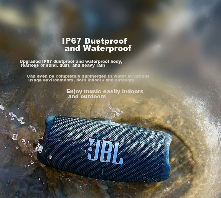JBL CHARGE5 Impact Wave Fifth Generation, Portable Bluetooth Speaker + Subwoofer, Outdoor Waterproof Speaker, Enhanced Track Speaker, Gift for Women, Red 8