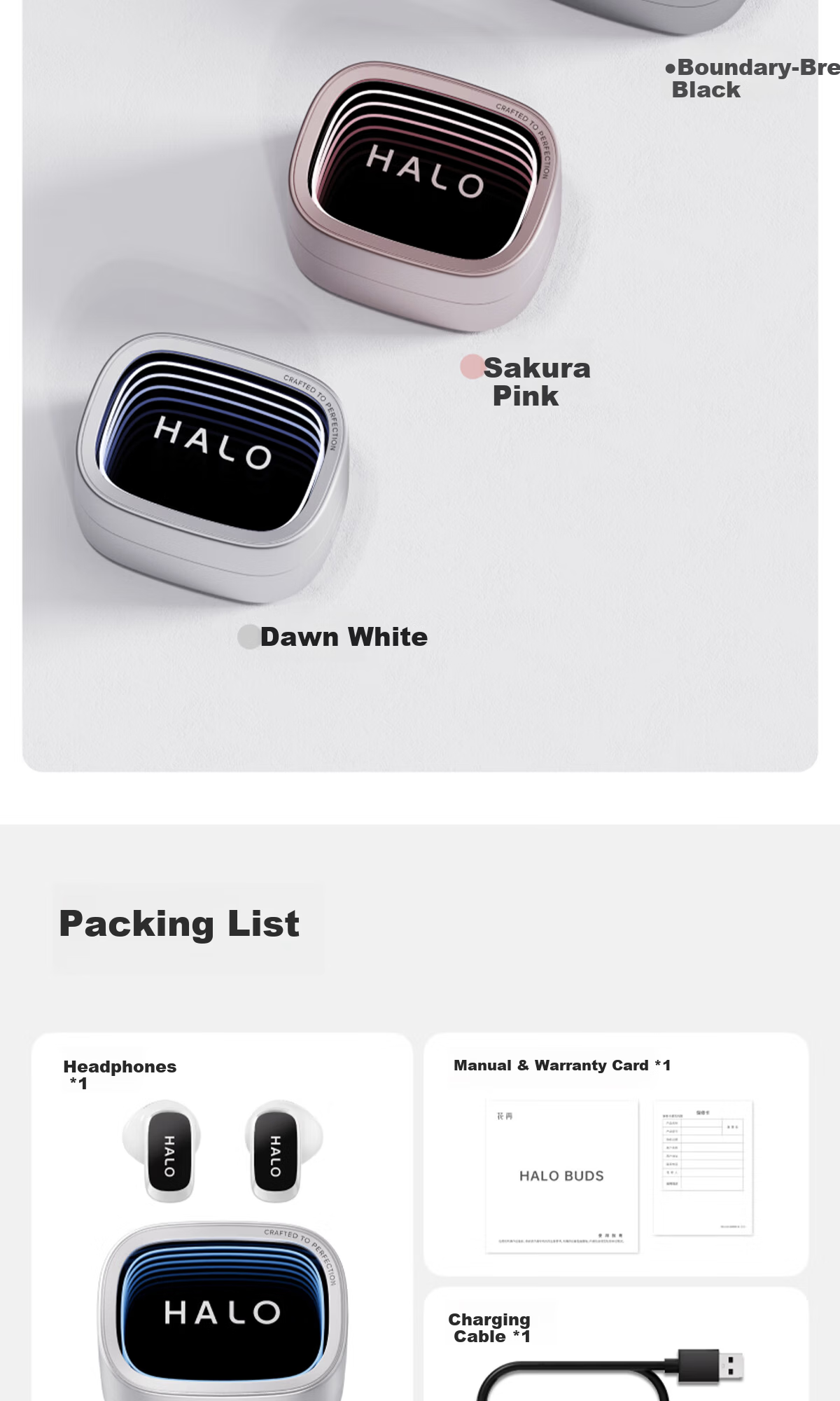 EDIFIER Halo Buds Abyss Cyber Trend Semi-In-Ear Bluetooth Earphones RGB Lighting Long Battery Life Low Latency Compatible with Apple Huawei Xiaomi Dawn White 14