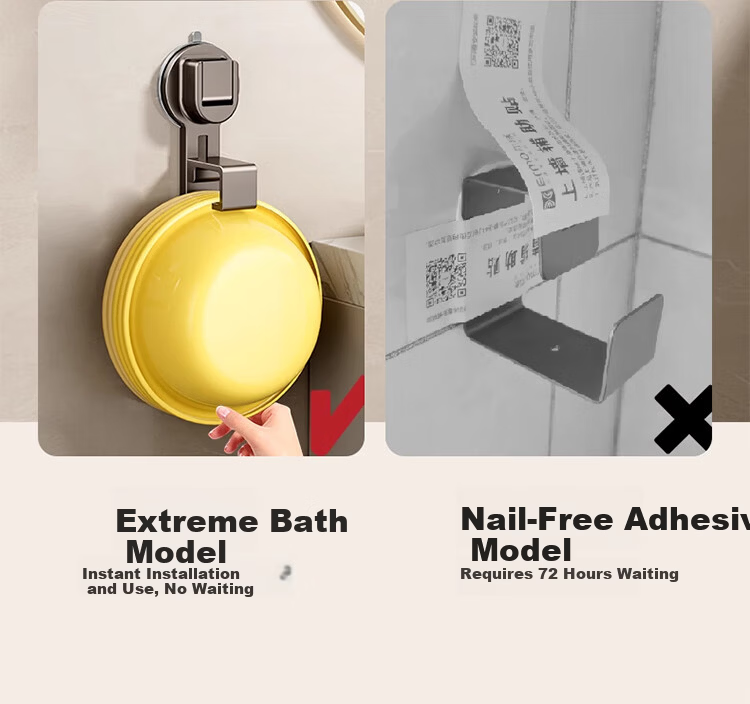 Xinpei Stainless Steel Wall-Mounted Hook for Bathroom Sink, No Drilling Required, Storage Rack for Washbasin And Bathtub 6