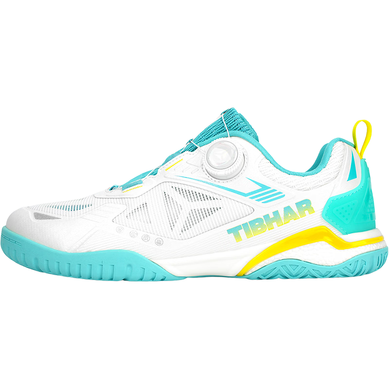 TIBHAR Table Tennis Shoes New Anti-Slip Sports Shoes Unisex Training Lightweight Breathable 02516 White/Blue Size 44
