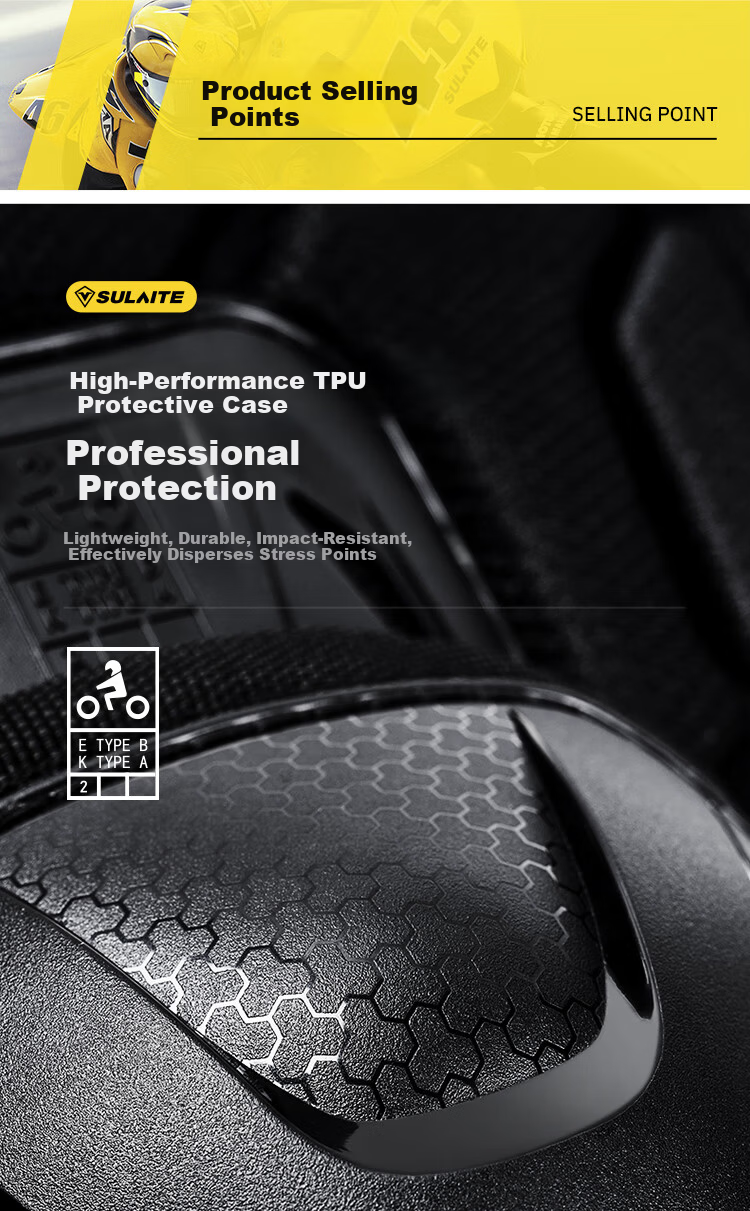 SULAITE Motorcycle Knee Pads CE Level 2 Protective Gear Four-Season Riding Armor Motorbike Safety Equipment 6