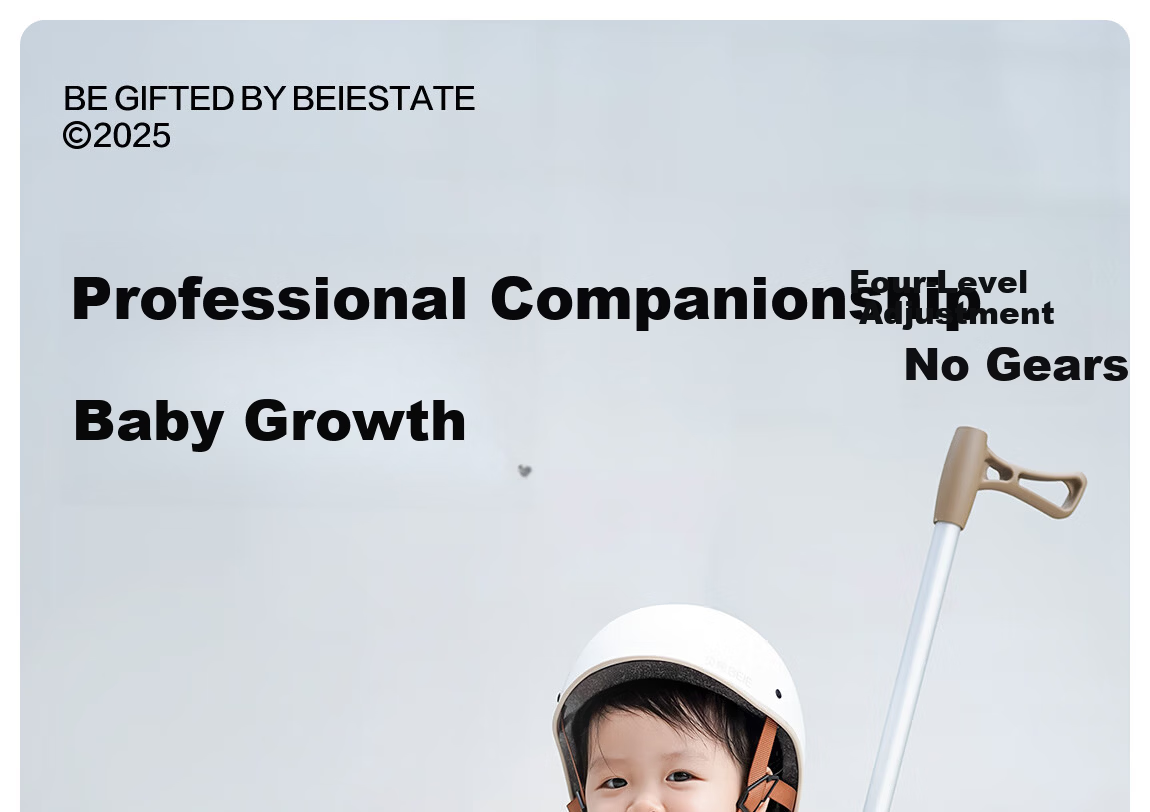 BEIESTATE Supreme Pro Scooter 6-in-1 Foldable Kids Scooter for Ages 1-3-6 Birthday Gift Mica Gray 3