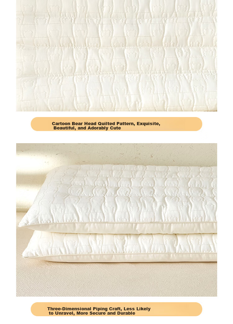 Ranpai Children's Pillow, Cervical Spine Protection, Deep Sleep, Nap, Student Pillow, Beige, for Ages 4-16, 40*60cm 14
