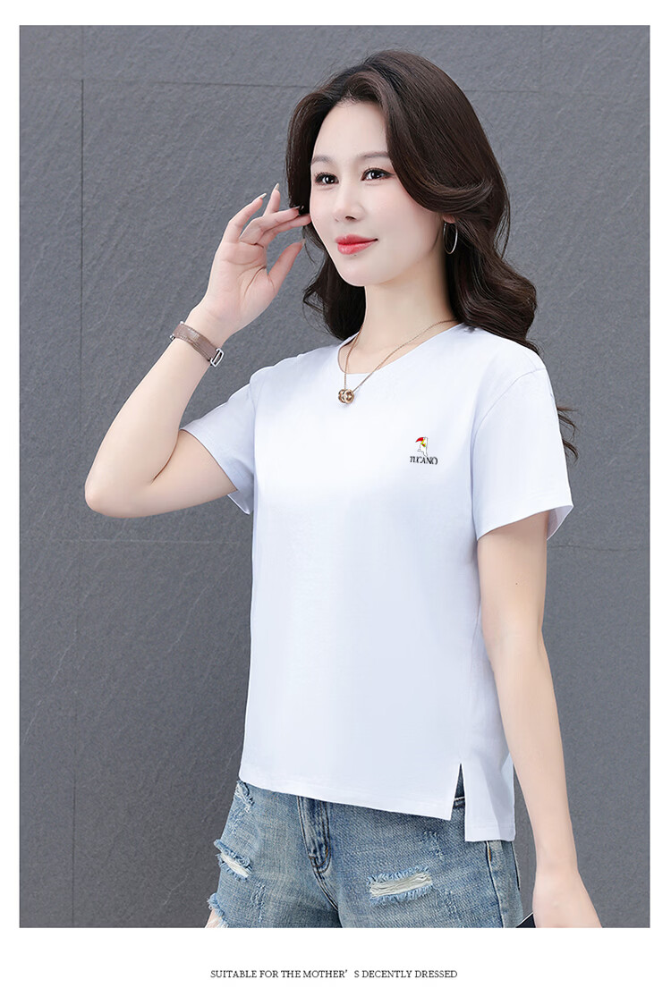 TUCANO Women's Short Sleeve T-Shirt Solid Color Ice Cool Breathable Loose Fit Slim Round Neck Stretch Comfortable Top Orange XL 14