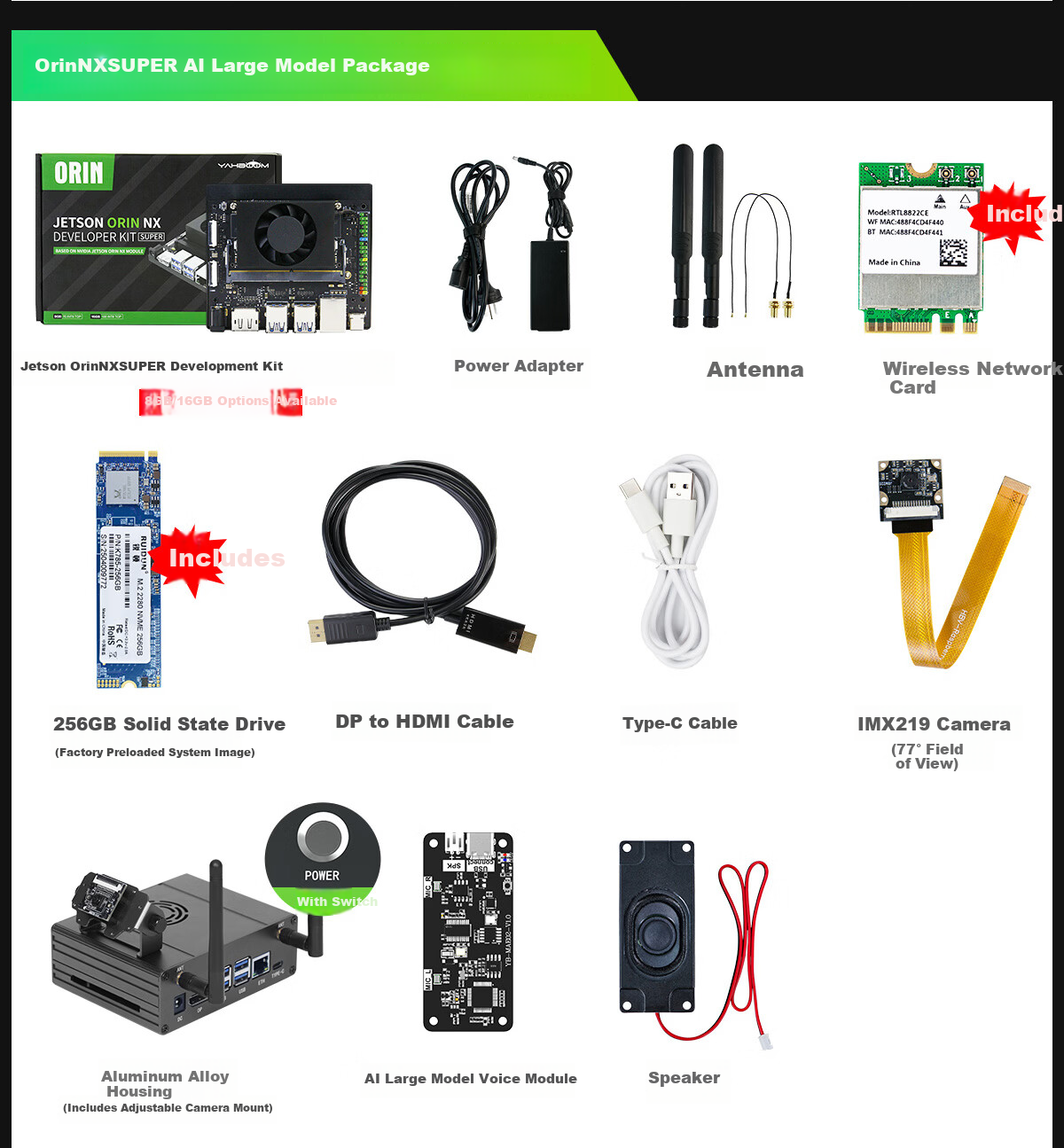 NVIDIA Jetson Orin NX Super 8/16GB Edge Computing Development Board ROS Kit AI Core Board OpenClaw 8