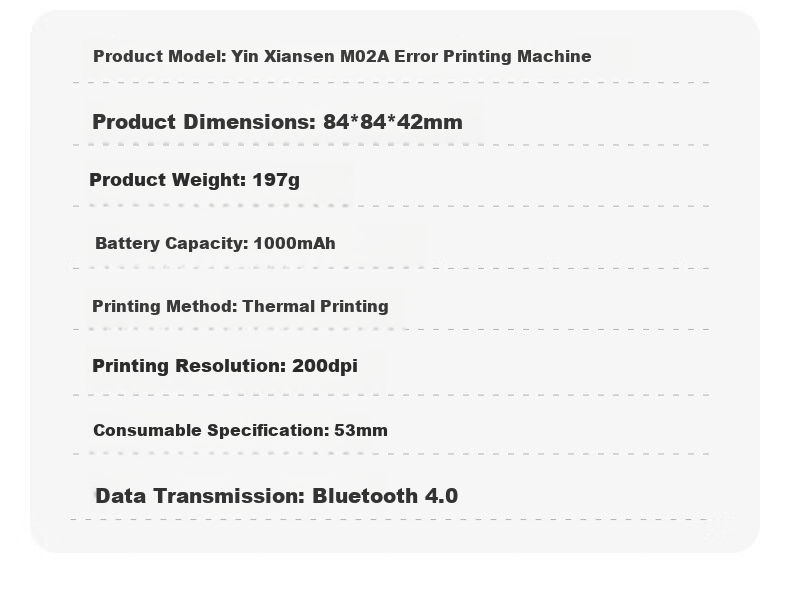 MR.IN M02S 2-Inch Ultra-Clear Error Correction Printer with Adhesive, for Primary And Secondary School Students' Mistake Organization And Copy-Free Tool, Compact Home Mini Thermal Learning Printer 17