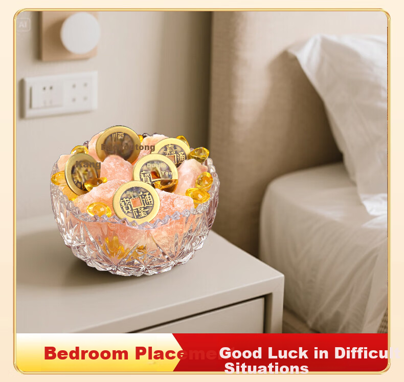 Bin Yue Coarse Salt Large Grain Sea Salt Ornament Himalayan Salt Purification Demagnetization Bowl Decoration Housewarming Wedding Moving Toilet 6