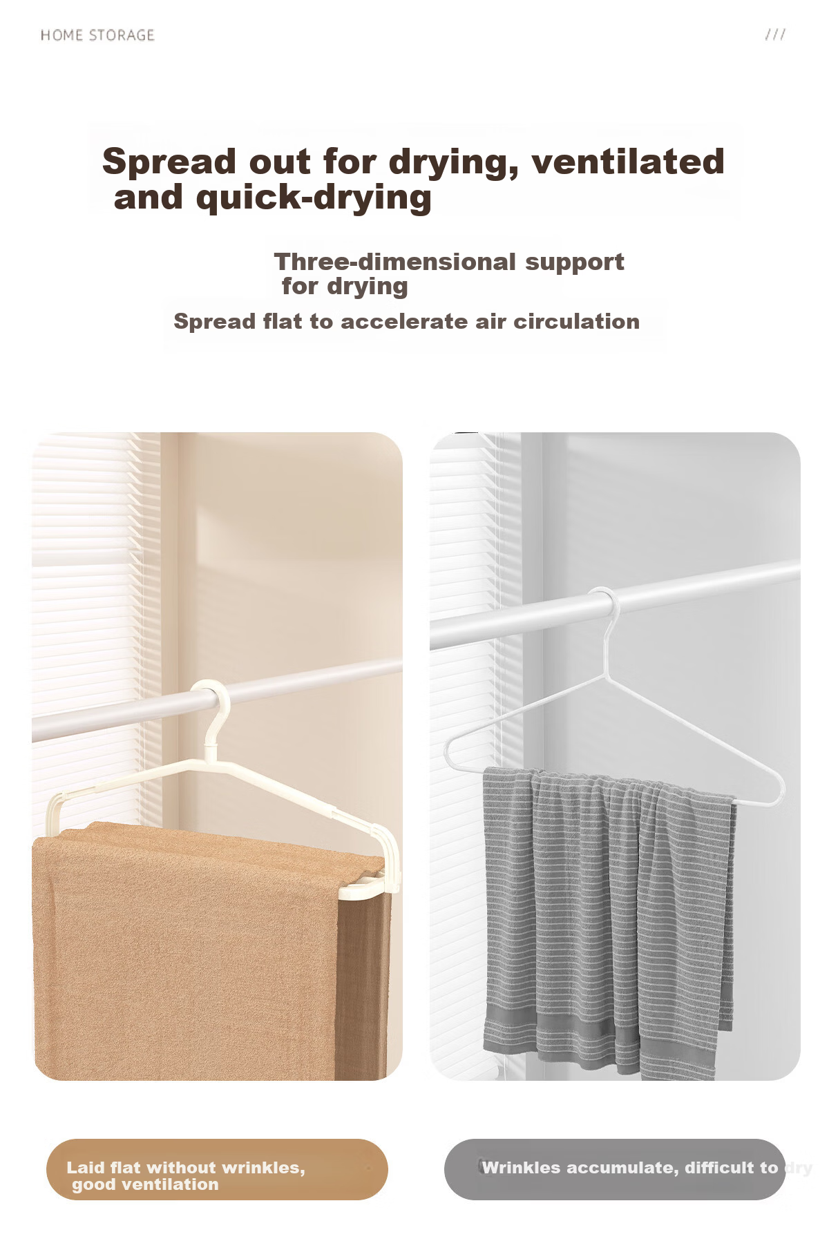 MUYA Telescopic Clothes Hanger for Drying Quilts, Bed Sheets, Bath Towels, and Bedding - Extra Long Household Hanger 2