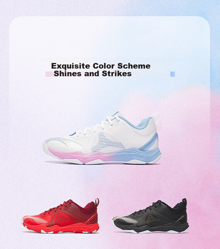 LI-NING Badminton Shoes Chameleon VI Lite Shock Absorption Durable Rebound Sports Shoes Professional Competition Training Men's Shoes 6