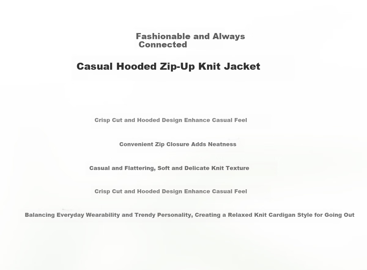Chushen Spring Autumn Women's Short Jacket Fashion Hooded Casual Knit Cardigan Sweater S53D094 2