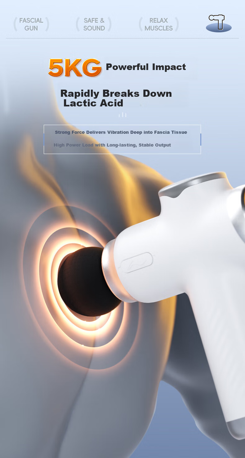 LI-NING Fascia Gun Massager Shoulder Neck Waist Back Massager Professional Mini Portable Fitness Muscle Relaxation Gift for Parents Mother's Day Spring Festival Valentine's Day Qixi Festival for Men a 7