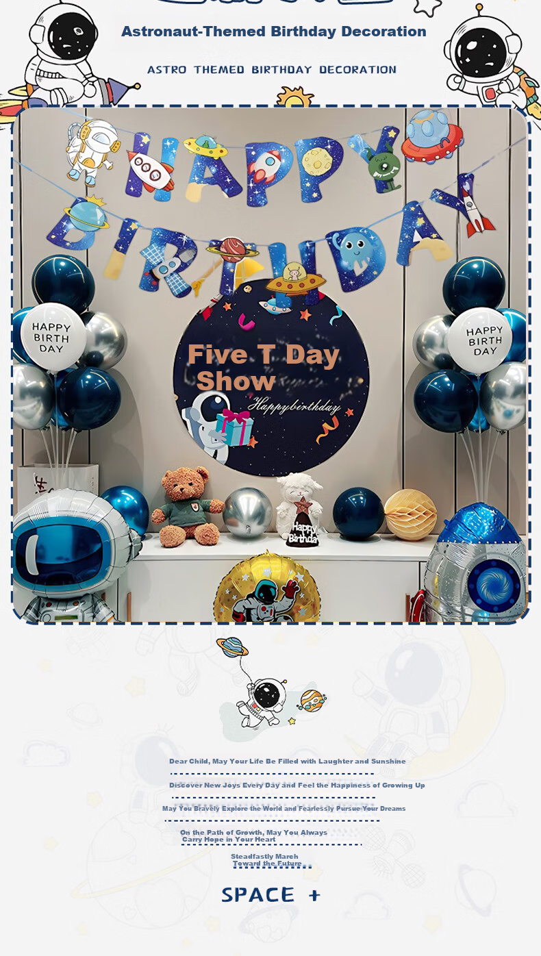Domeyi Birthday Scene Decoration Boy Girl Birthday Balloon Set Luxury Latex Balloon Set with Lights 1