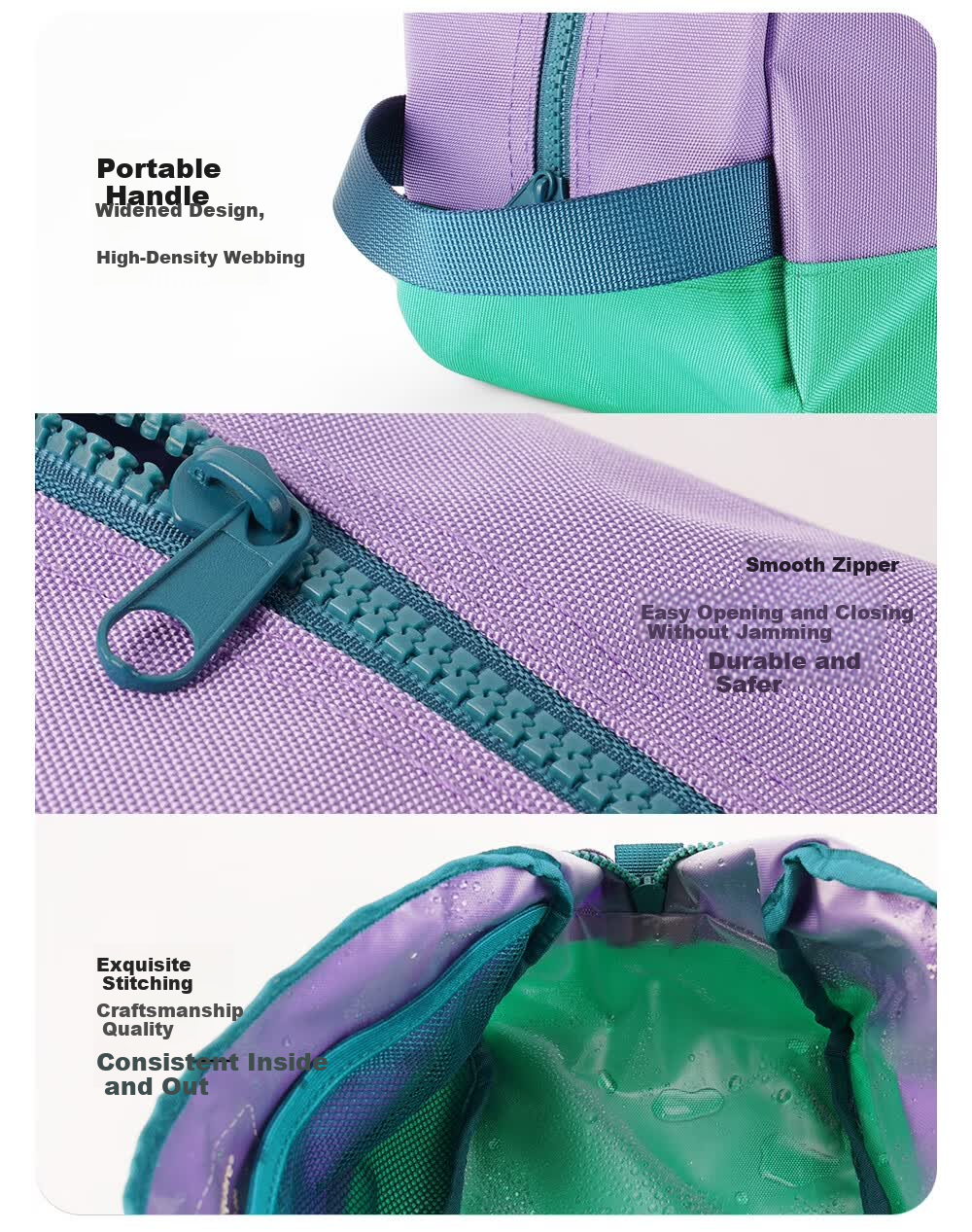 M Square Waterproof Large Capacity Storage Shoe Bag Gym Swimming Toiletry Bag Travel Portable Anti-Dirt Secret Green 12