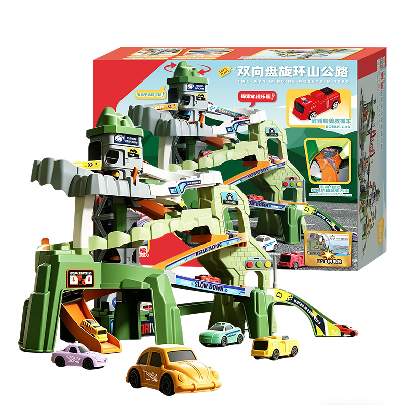 Benny Mountain Track Toy Car for Boys 3-6 Years Old Adventure Parking Lot Children's Day Gift