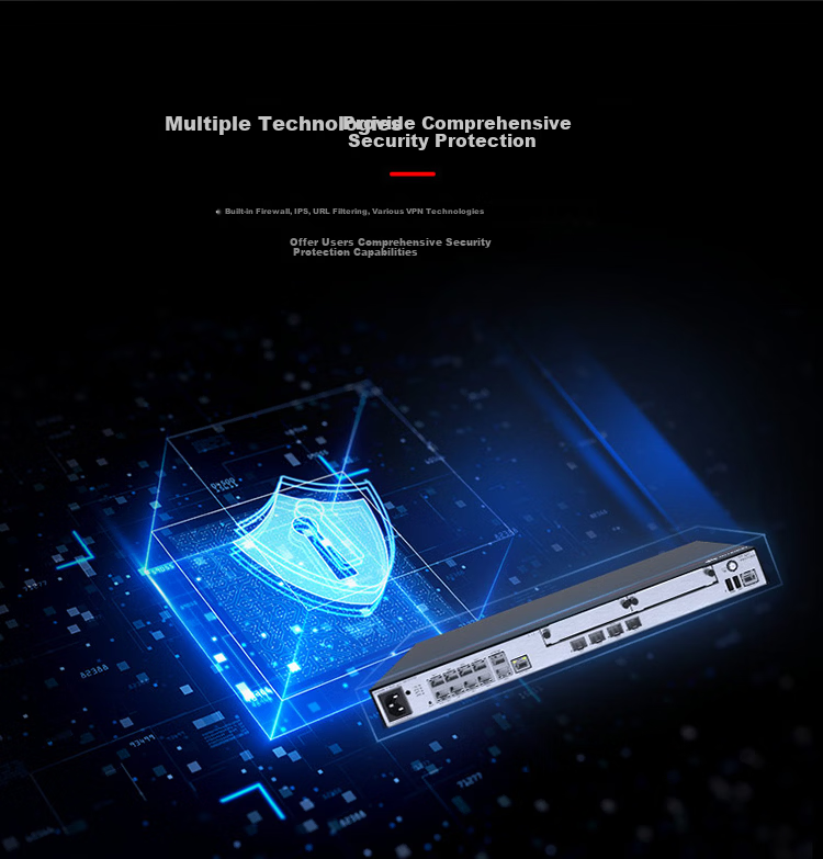 Huawei AR6121EC-S Enterprise Gigabit Router 1*GE Optical + 3*GE Combo + 8*GE Managed Quad-Core Processor VPN for Small and Medium Businesses Replacement for AR6121C-S 5