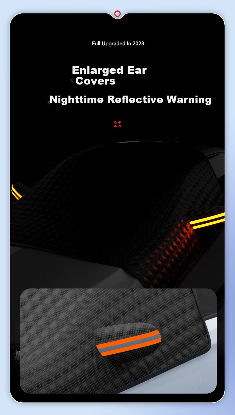 Digalun Car Snow Cover Front Windshield Frost and Snow Protection Winter Car Window Cover Windshield Cloth 7