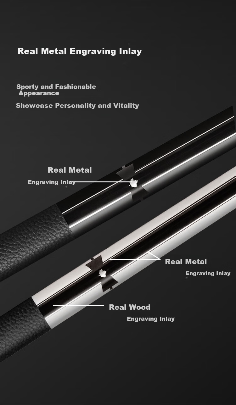 Dafuni Billiard Cue Solid Wood Rear Handle Chinese & American 8-Ball 9-Ball Detachable Large Head Cue Tuner Series ST01 5