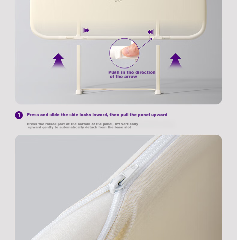 Philips Avent Baby Crib Safety Rail Bed Guard No Installation Anti-Fall Side Bed Rail 1.8M 24