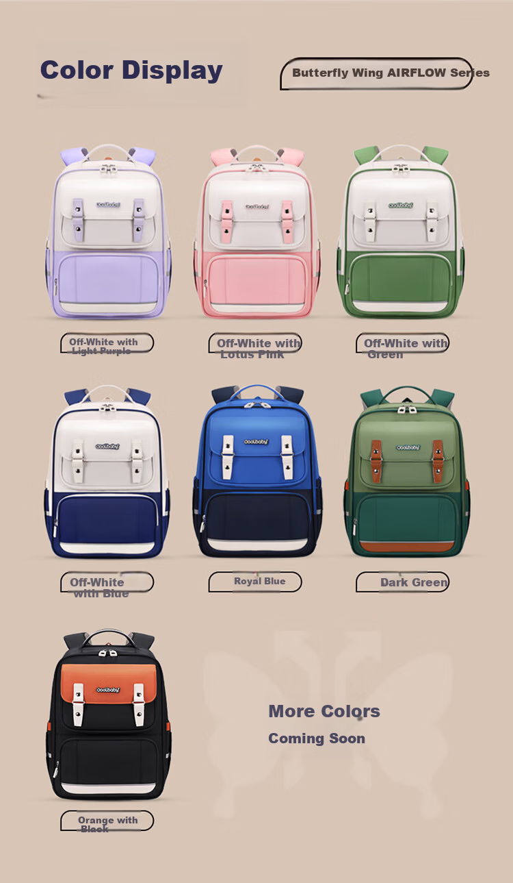 COOLBABY Schoolbag for Primary School Boys And Girls Grades 1-3 Children's Spine-Protecting, Load-Reducing, Pressure-Relieving Large Capacity Backpack 7