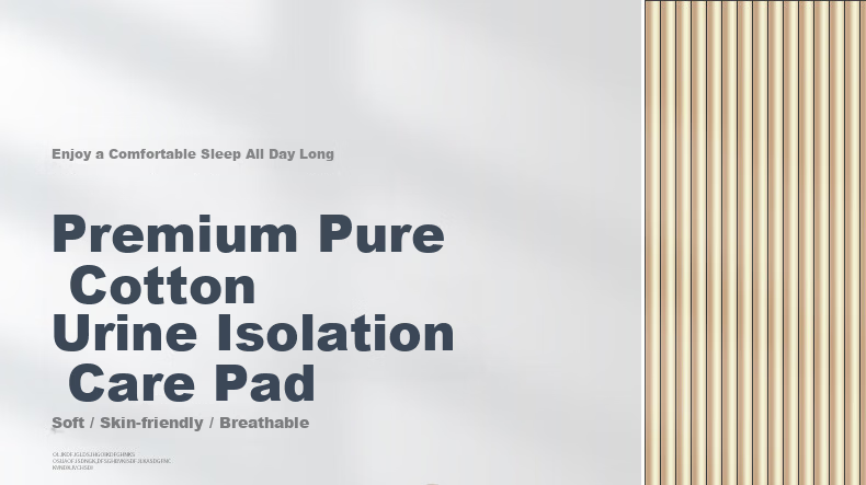Xibeibei Pure Cotton Waterproof Washable Urine Pad for Elderly and Baby, Machine Washable Bed Mat, Leak-Proof Bed Sheet, Adult Care Pad 80x120cm 1