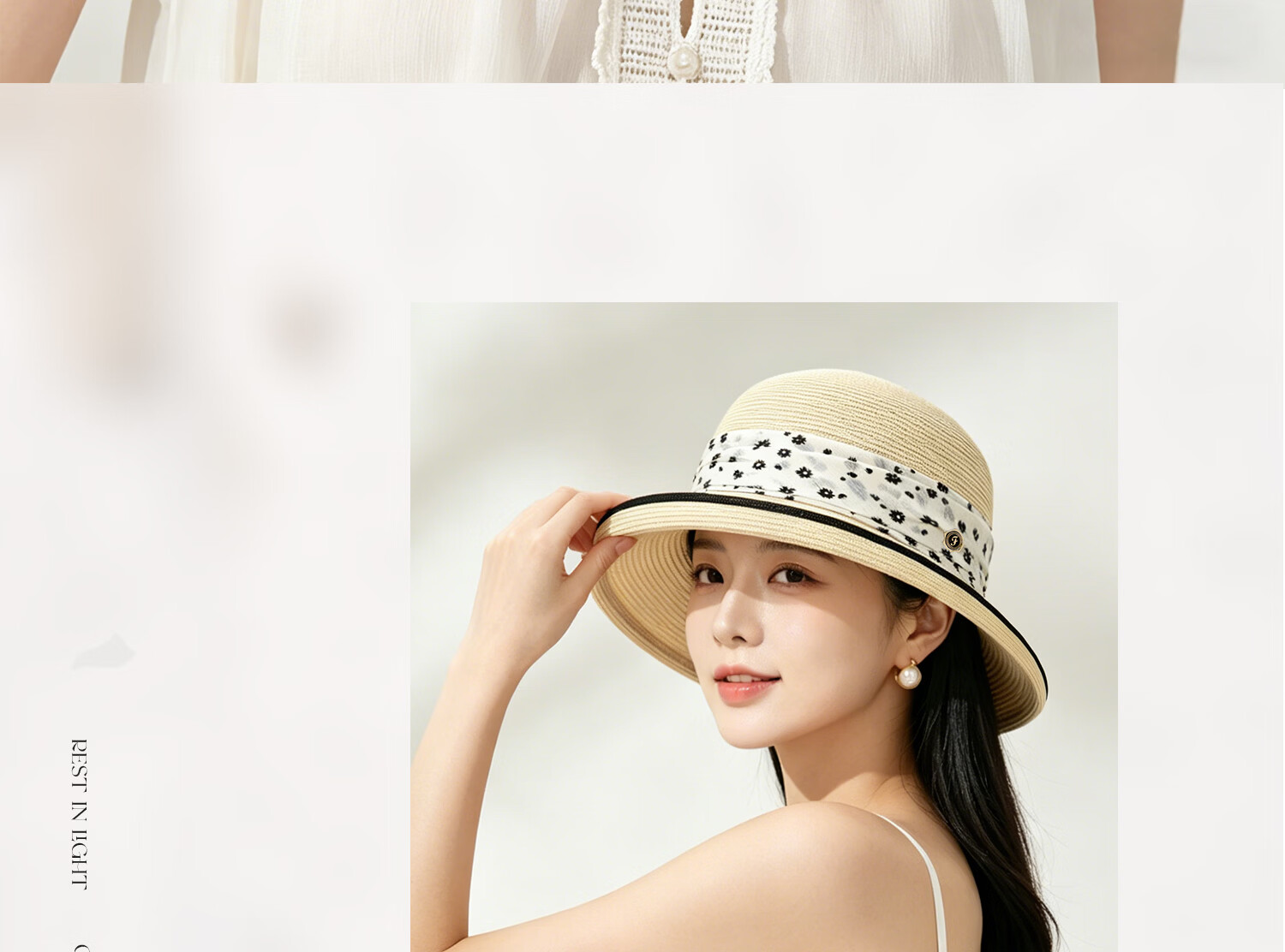 FANCET Women's Summer Elegant Rolled Brim Sun Hat Japanese Style Daisy Waist Stripe Bucket Hat Versatile Travel Cap 18