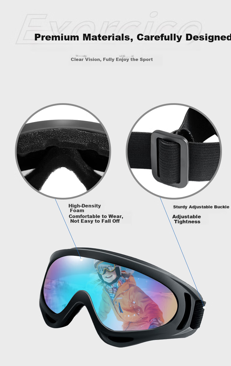 DRATRA Ski Goggles, Windproof Glasses, Mountain Climbing Snow Goggles, Children's Ski Goggles, Sand-Proof Wind Glasses, Snow Skiing Equipment 10
