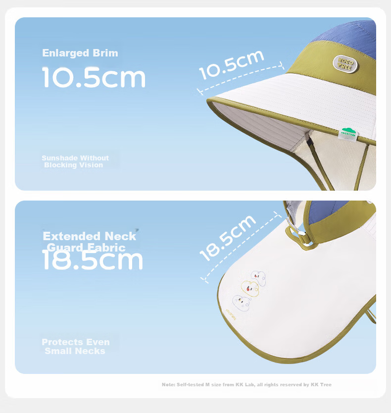 Kocotree KK Tree Kids Sun Protection Hat UV Protection Genuine Yarn Breathable Wide Brim Summer Sun Hat for Boys and Girls 8