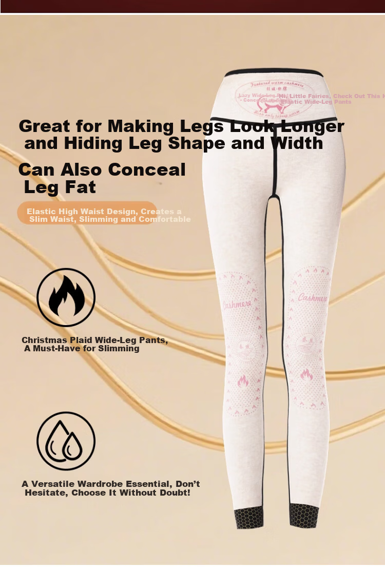 Langsha Women's Cashmere Silk Sharkskin Pants Outerwear Autumn Winter Warm Cotton High Waist Fleece Thickened Leggings 7