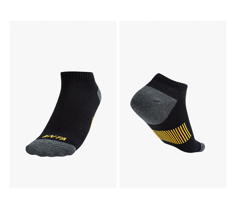 Anta Socks [4 Pairs] Sports Short Socks Comfortable Antibacterial Sweat-Absorbing Breathable Running Basketball Socks Unisex 15