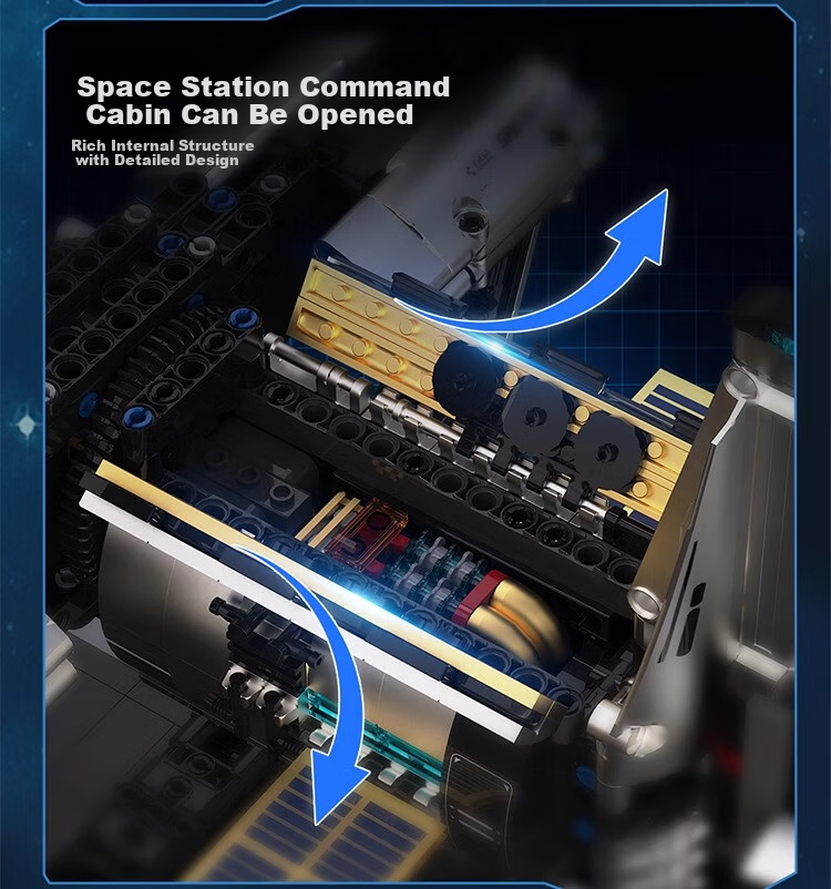 Electric Building Blocks Space Station Model Educational Toy for Boys Ages 6-12 Birthday Gift 7