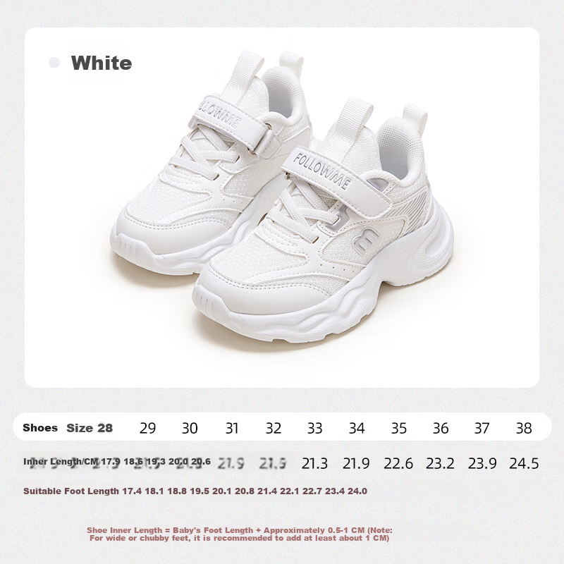 Fulomi Girls' Sports Shoes Spring and Autumn Mesh Breathable Casual Shoes Big Kids School Soft Sole White Sneakers White Size 35