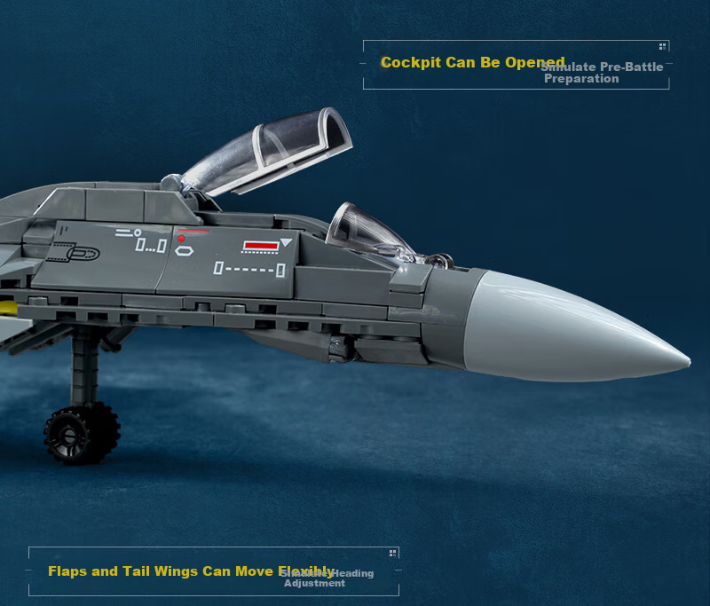 Keeppley Building Blocks J-16 Fighter Jet Military Toy Model Birthday Gift for Boys 6