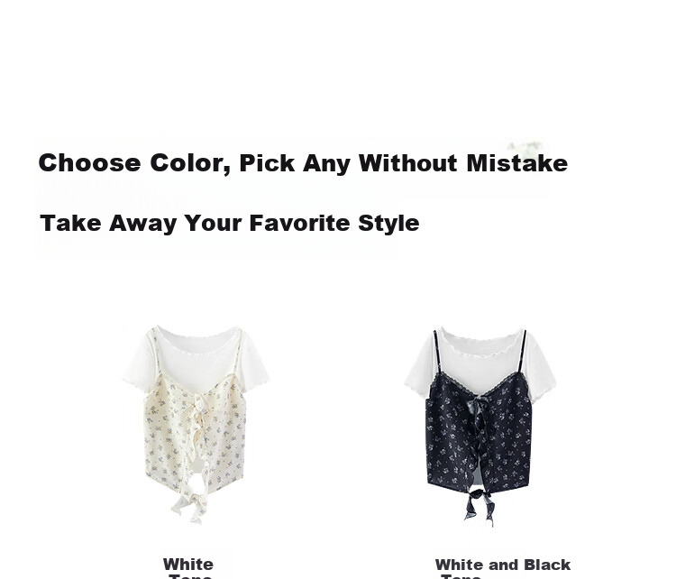 Semir Women's Summer Short Lace T-Shirt Floral Textured Camisole 2026 Vintage Two-Piece Set 109326117004 14