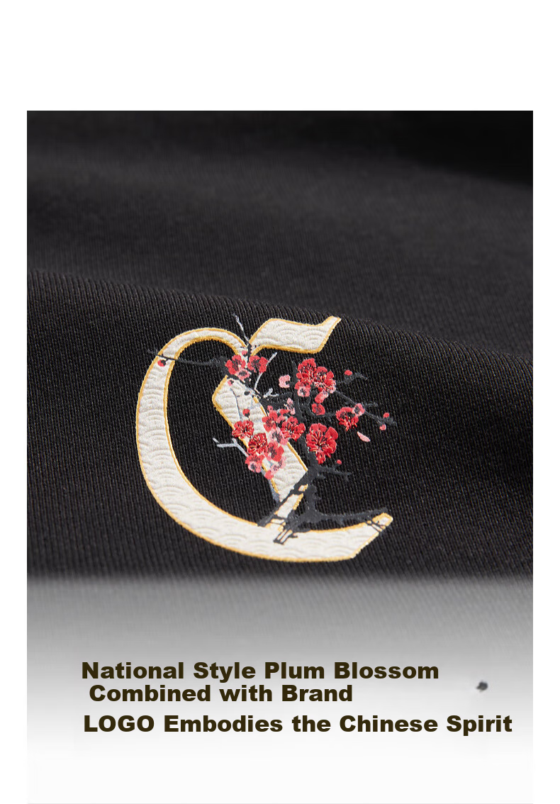 CABBEEN 340G Cotton Sweatshirt Men Foam Texture Print Flash Thread Embroidery Winter Long Sleeve Sweatshirt 5