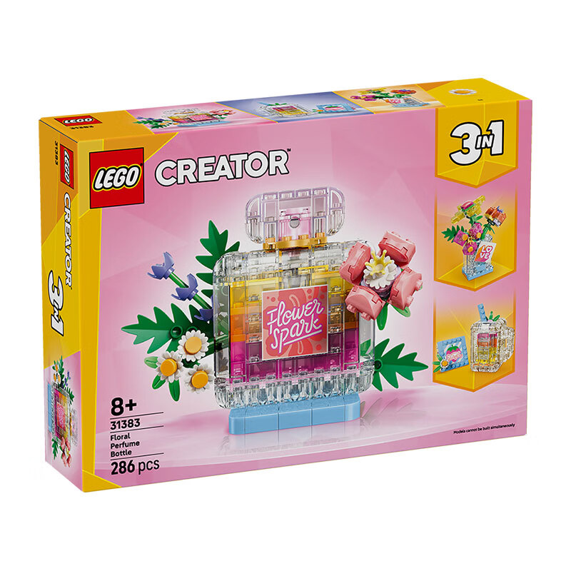 LEGO Building Blocks 31383 Flower Decoration Perfume Bottle Kids Toy Birthday Gift Home Decor Ornament