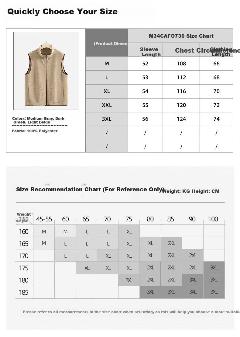 JEEP SPIRIT Men's Winter Outdoor Heated Warmth Double-Sided Fleece Thickened Vest with Stand Collar 7