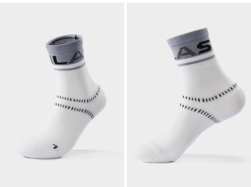 KAILAS FUGA Unisex Mid-Cut Sports Socks KH2602002 Cloud White/Deep Frost Gray M 7