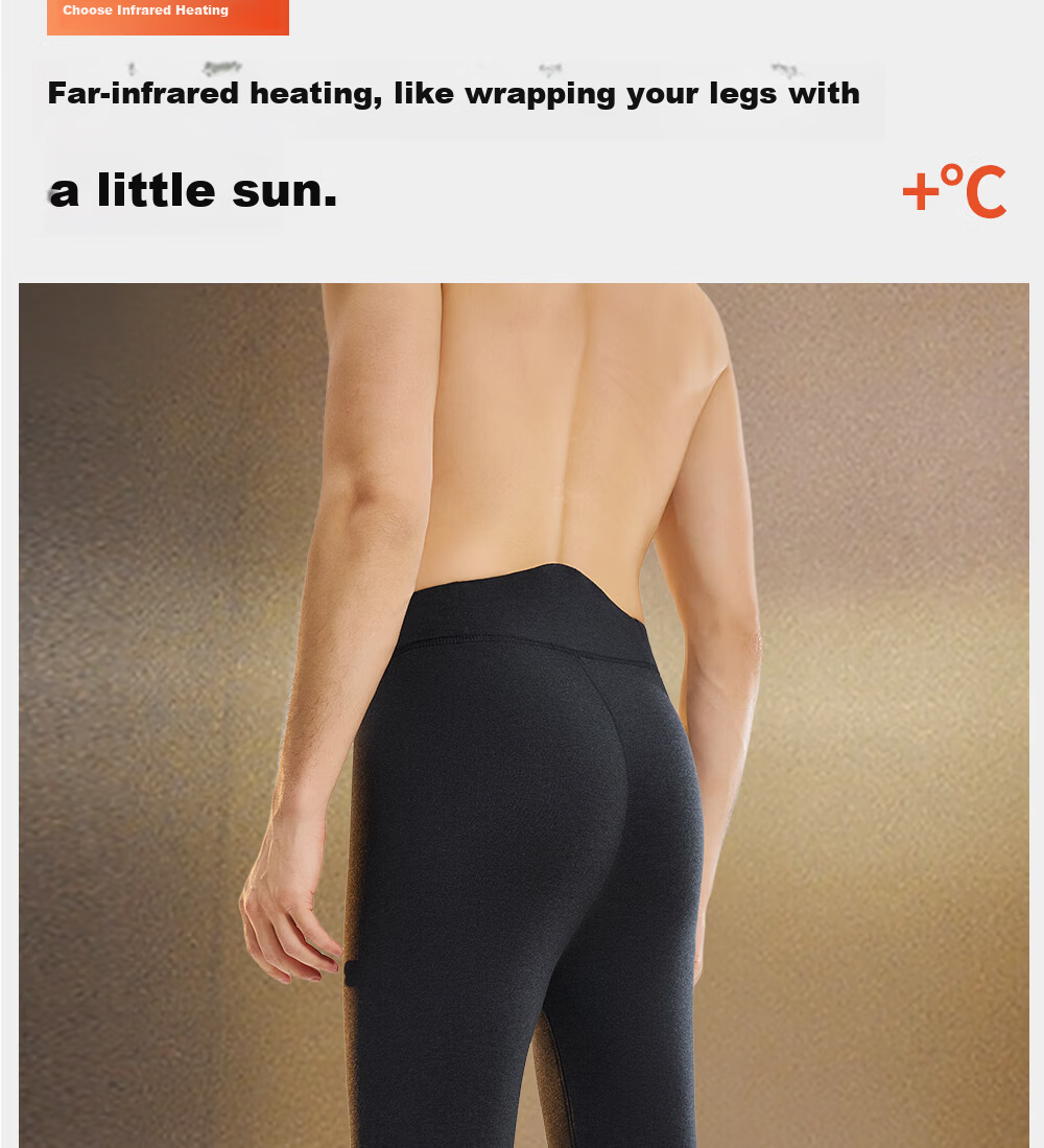 Modal 380g Men's Thermal Wool Silk Thickened Autumn Winter Fleece Lined Base Layer Pants 9