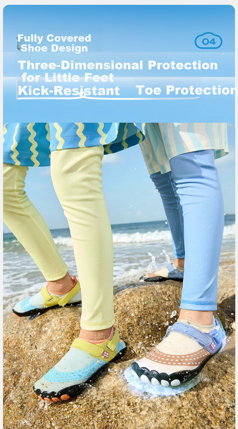 Kocotree KK Tree Kids Creek Shoes Non-Slip Anti-Collision Baby Water and Land Beach Shoes Full Protection 7