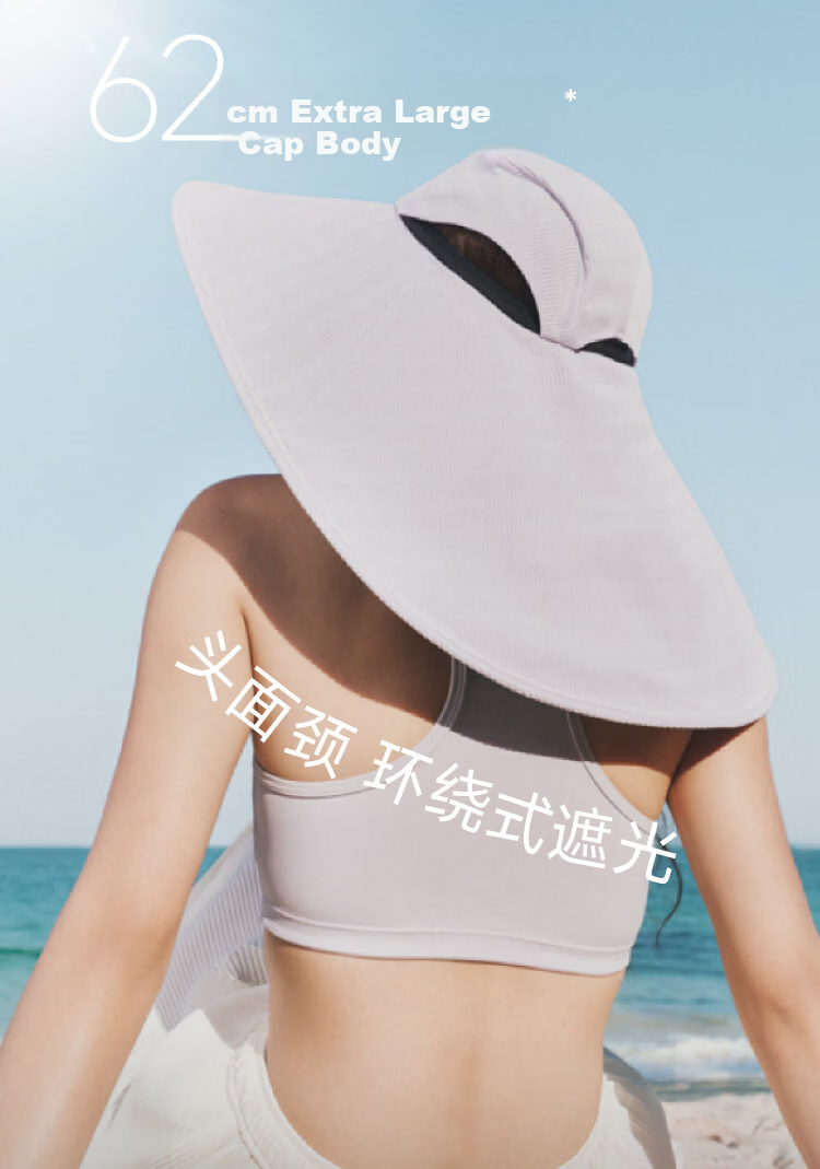 Beneunder Women's Extra Large Brim Black Coated Sun Protection Umbrella Hat Shoulder Cover UV Protection Compact Storage Matte Black 4