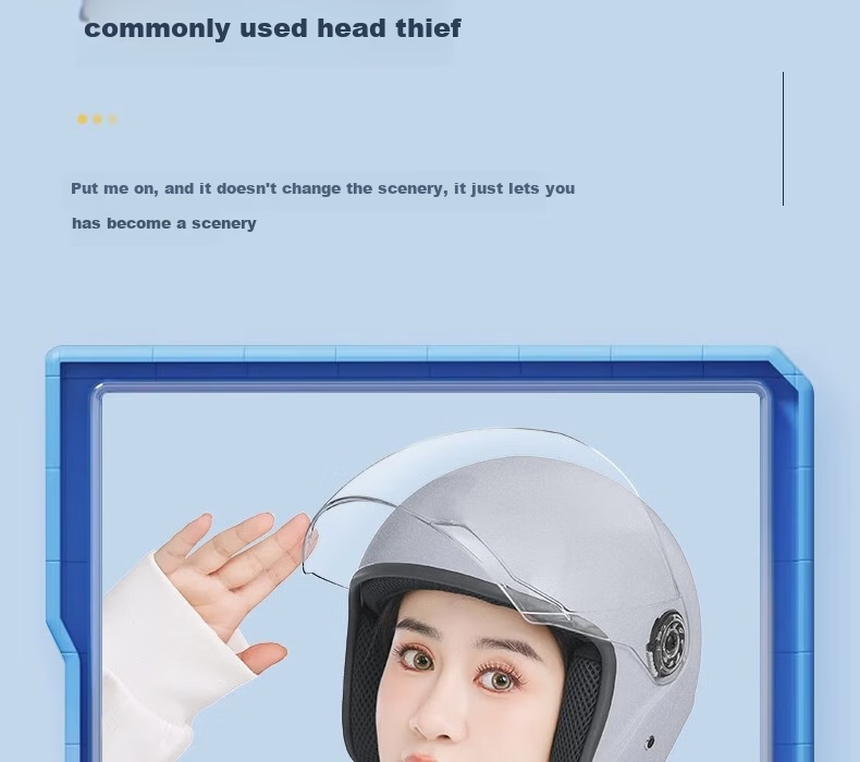 BAOHU 3C Certified Helmet with Anti-Fog Lens for Men and Women, Adult Electric Scooter Motorcycle Warm Full-Face Helmet, Four-Season Universal Winter Cold-Resistant Helmet 301 Moonlight Apricot 12