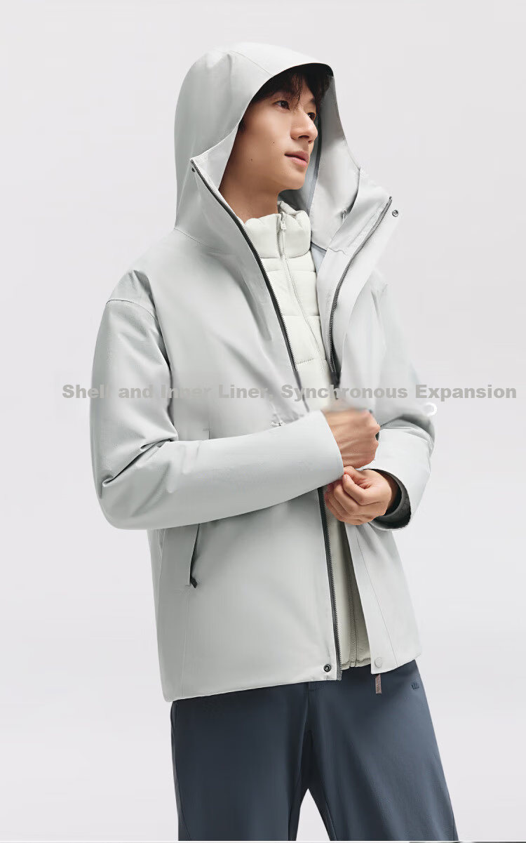 Beneunder Men's 3-in-1 Softshell Jacket with Detachable Fleece Liner Hiking Coat LS104 Dusk Black 2XL 29
