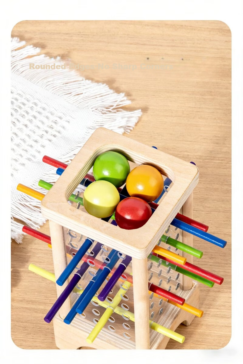 Lankupa Wooden Stick Game Montessori Early Education Board Game 3-6 Years Old Children's Educational Toy Boys Parent-Child Interaction Birthday Gift 7
